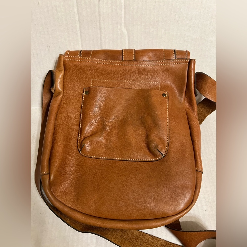 Patricia Nash Barcelona British Tan Vintage Inspired Saddle Bag Cross Body Bag - Picture 12 of 16